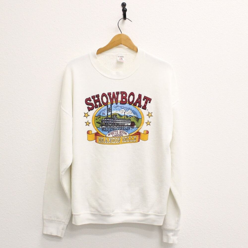 Vintage Showboat Branson Belle White River Landing Missouri Sweatshirt XL